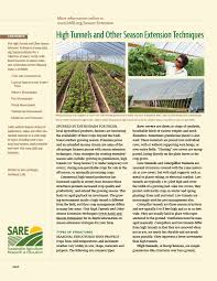High Tunnels And Other Season Extension