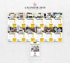 2019 calendar psd mockup for