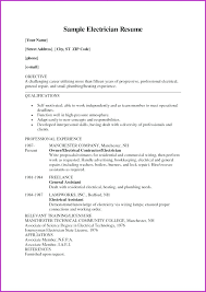 Apprentice Electrician Resume Sample For An Resumes Apprenticeship
