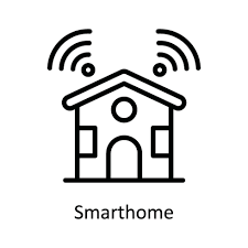 smart home vector outline icon design