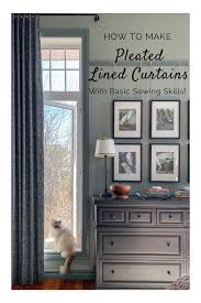 how to make lined pleated curtains
