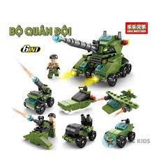 Mua Đồ chơi Xếp hình Lego 6 trong 1 xe tăng Quân đội Lele Brother, ghép  hình lego giá rẻ cho bé giá rẻ nhất