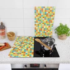 Glass Stove Top Cover Mosaic Tiles