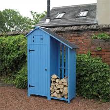 Kingfisher Blue Wooden Garden Tool Shed