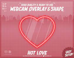 Webcam Overlay & Shape Hot Love Neon / Heart / Frame / Twitch - Etsy