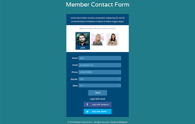 Member Contact Form Flat Responsive Widget Template