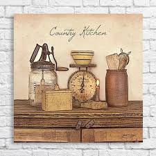 Country Kitchen Canvas Wall Art 16x16