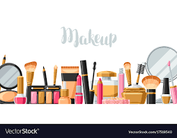 skincare and makeup banner vector image