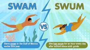 swam vs swum quick grammar rules