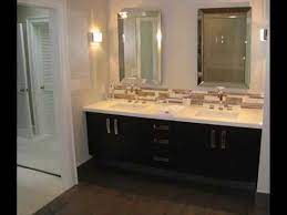 Using double sink vanity means two vanities are placed adjacent to one another and there is slight empty area between the placements of the sinks. Double Sink Vanity Small Bathroom Design Ideas Youtube