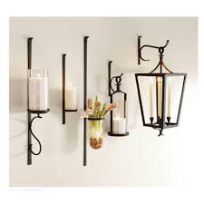 Iron Black Wall Mount Candle Stand