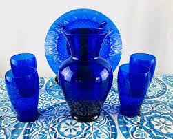 Vintage Cobalt Blue Glass Collection