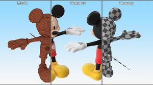 cartoon character mickey mouse rigged