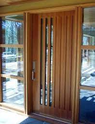 Modern Wood Front Door With Vertical