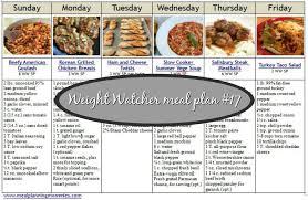 weight watcher meal plan with smart
