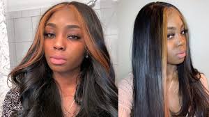 Light brown highlights on dark brown hair is a classic combination that produces natural and beautiful results. How To Blonde Streaks Highlights Front Section Easy Kyraoriana Youtube