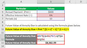 annuity due formula exle with