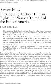 interrogating torture human rights the war on terror and the fate abstract