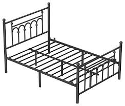 metal bed frame with patterned