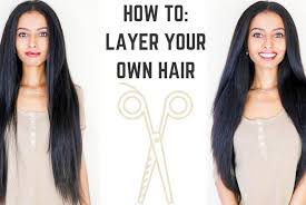 Whether your hair is short, medium or long, you can energize them and create great models. How To Cut Layers In Long Hair Easy Diy Tutorial Kaynaturals Borobudur Training