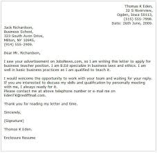 Business Letter Teacher Application Writing The Conclusion