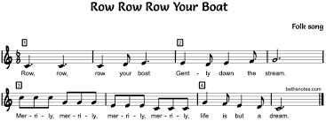 It's fun…don't you remember the row row row your boat tune? Row Row Row Your Boat Beth S Notes
