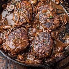 salisbury steak with mushroom gravy