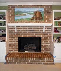 painting brick fireplace from white