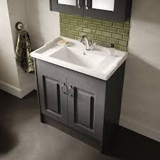 Neutral or plain coloured vanity units for bathrooms are clean looking and timeless. York Traditional Royal Grey Vanity Unit 800mm