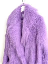 Purple Lavender Fur Coat Fluffy Jacket