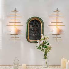 Wall Mounted Candle Sconces Holder Set