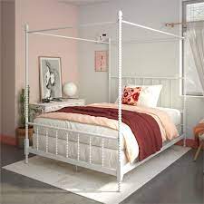 dhp emerson metal canopy bed in queen