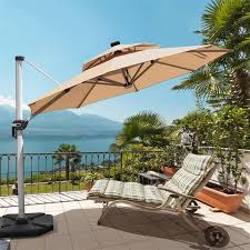 Cantilever Umbrella Solar Led Hanging