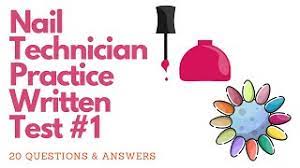 nail technician practice test 1 you