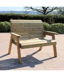 Zest Emily Wooden Garden Bench 2 Seater