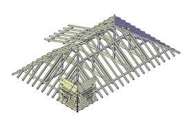 timber frame design 3d dwg model