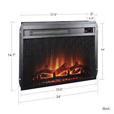 Ameriwood Home 23 In X 14 In Electric Fireplace Insert With Mesh Front With Remote Black