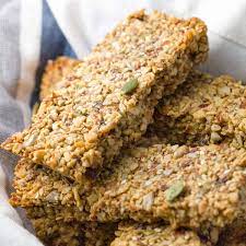 baked paleo energy bars with nuts and