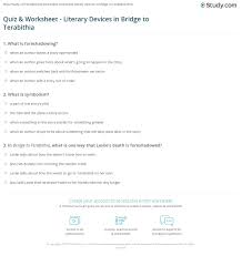quiz worksheet literary devices in