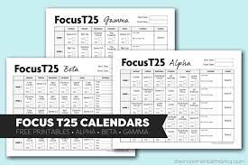 free printable focus t25 calendar