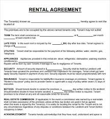 Download Free Basic Rental Agreement Template Every Last