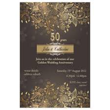 50 Years Anniversary Invitation Card