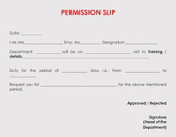 Blank Field Trip Permission Slip Templates Forms Word Pdf
