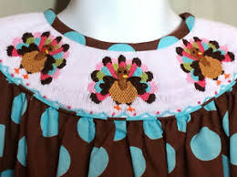 Details About Southern Tots Brown Blue Polka Dot Smocked Turkey Thanksgiving Bishop Dress 24 M