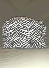 secret pink zebra stripe makeup bag
