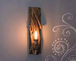Driftwood Wall Light Wood Sconces Tree