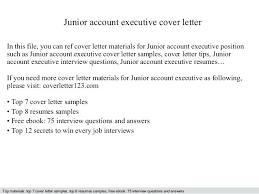 Cover Letter For Executive Position Best Solutions Of Junior Account