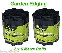 12 Metres X 150mm Black Garden Edging