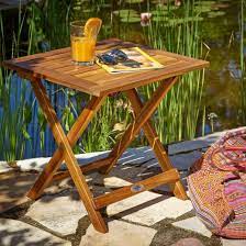 Garden Side Table Acacia Wood 46x46cm