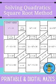 Solving Quadratic Equations By Square